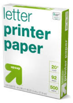 Ream of White Copy Paper- Letter
