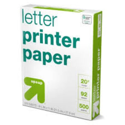 Ream of White Copy Paper- Letter