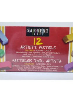Artist's Pastelels Coloured Square - Assorted Colours - 12pc