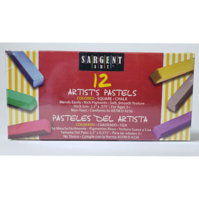 Artist's Pastelels Coloured Square - Assorted Colours - 12pc