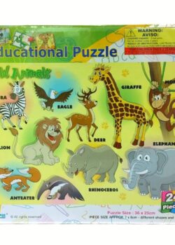 Educational Puzzle - Wild Animals 24pcs