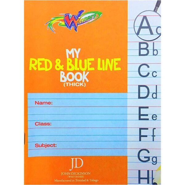 Copy Book - Red & Blue Thick or Thin lines (12pc)